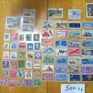 Lot Of 100 Assorted U.S. Stamps mostly from 1950 through 1981.